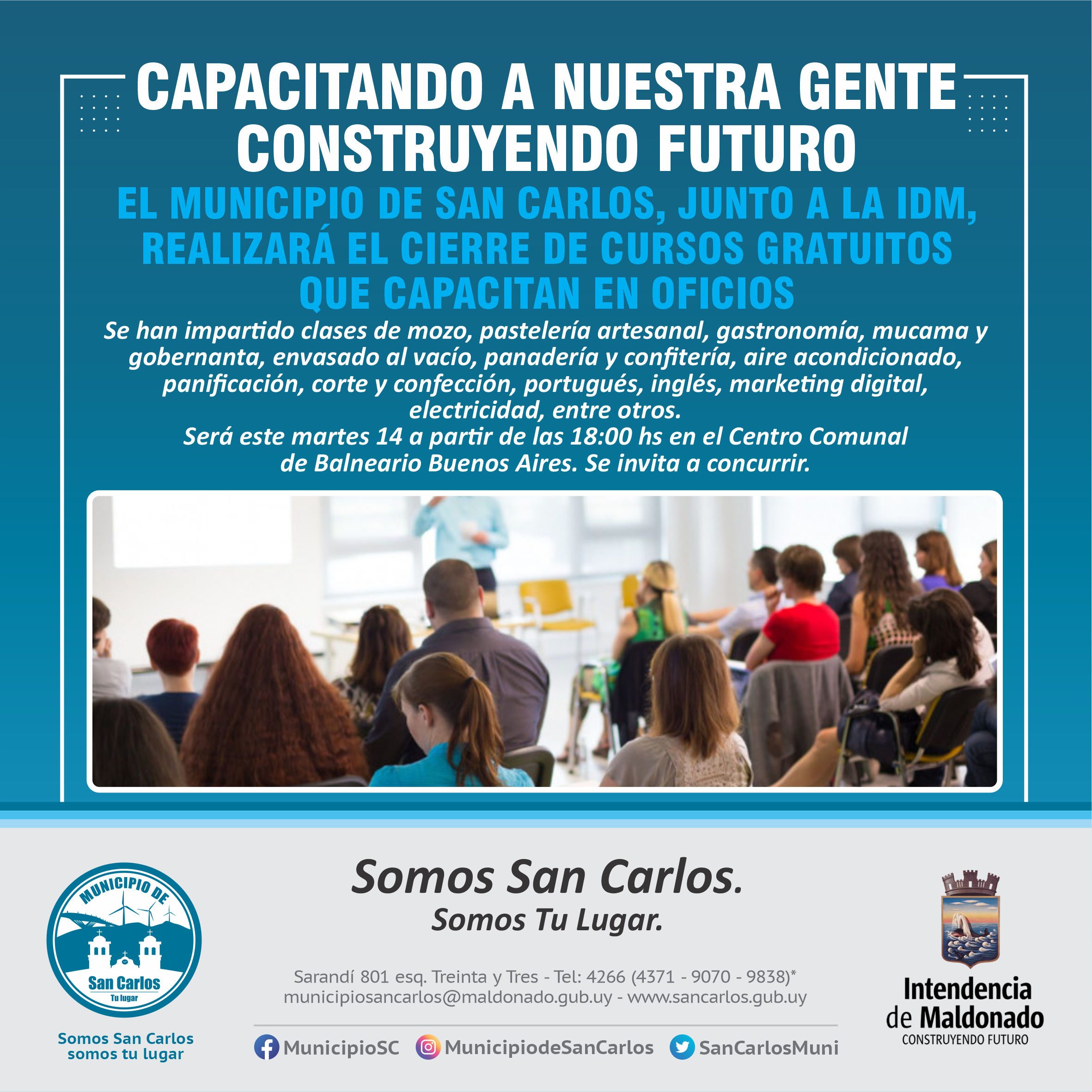 Cierre De Los Cursos Gratuitos Que Capacitan En Oficios Sociedad Uruguaya