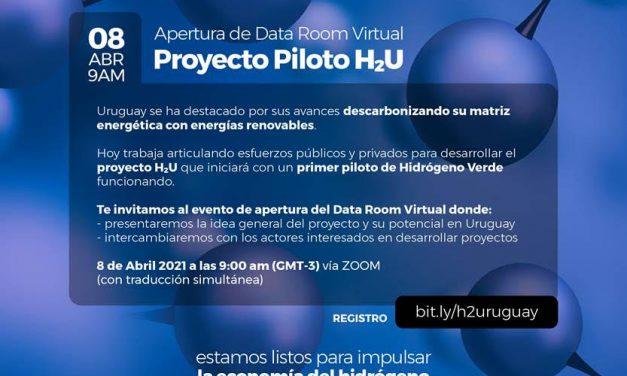 Apertura de Data Room Virtual del Proyecto Piloto H2U de hidrógeno verde en Uruguay