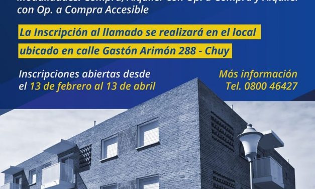 El MVOT abre un nuevo llamado para acceder a la vivienda en Chuy