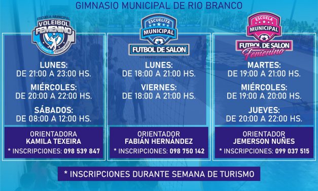 Inscripciones para las Escuelas Deportivas de Voleibol Femenino, Fútbol de Salón Infantil y Fútbol de Salón Femenino