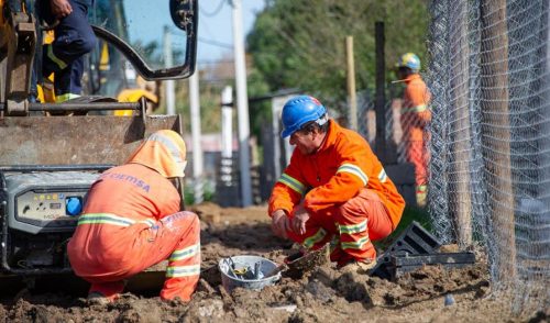 obreros trabajando