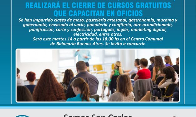 Cierre de los cursos gratuitos que capacitan en oficios