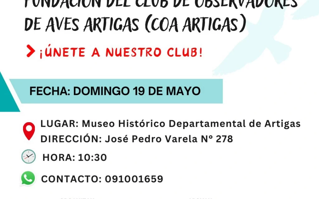 Actividad de la Fundación del Club de Observadores de Aves Artigas