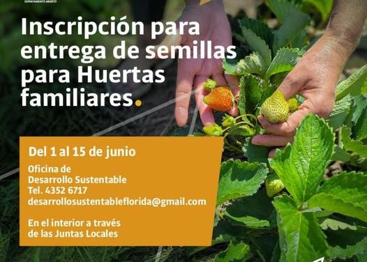 Inscripción para entrega de semillas para Huertas Familiares