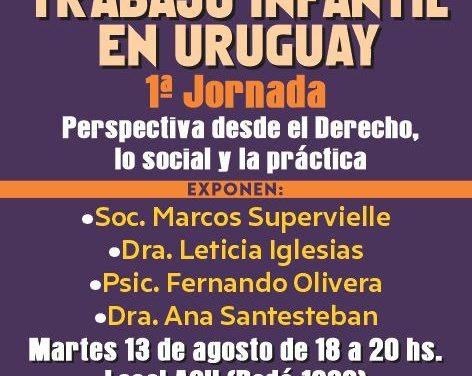 1° Jornada sobre Trabajo infantil en Uruguay