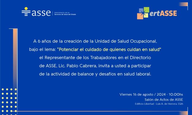 ASSE: Actividad de balance y desafíos en Salud Laboral