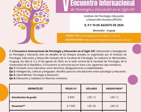 V Encuentro de Psicología y Educación en el siglo XXI