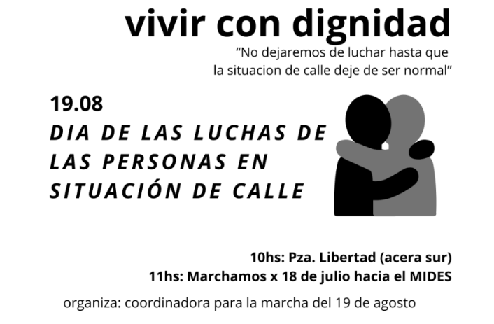 Marcha de las luchas de las personas en situación de calle: ¿cuándo y dónde?