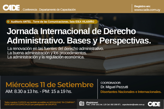 Jornada Internacional en Derecho Administrativo: Bases y Perspectivas