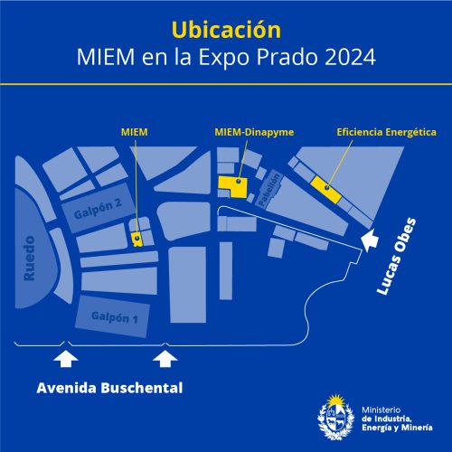 Mapa stands MIEM en Expo Prado 2024