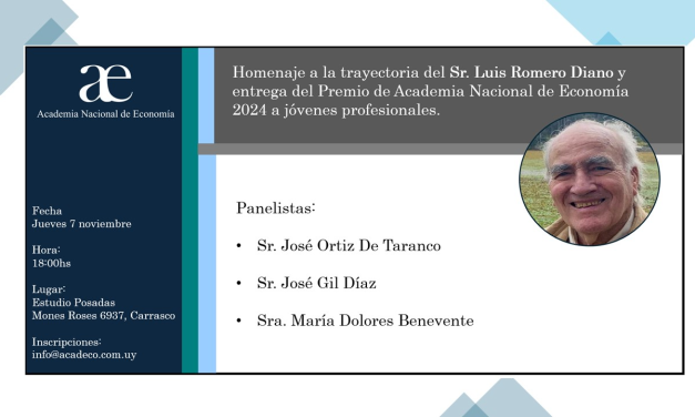 Academia Nacional de Economía homenajea a Luis Romero Diano