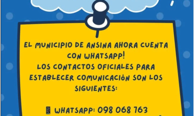 Municipio de Ansina cuenta con Whatsaap